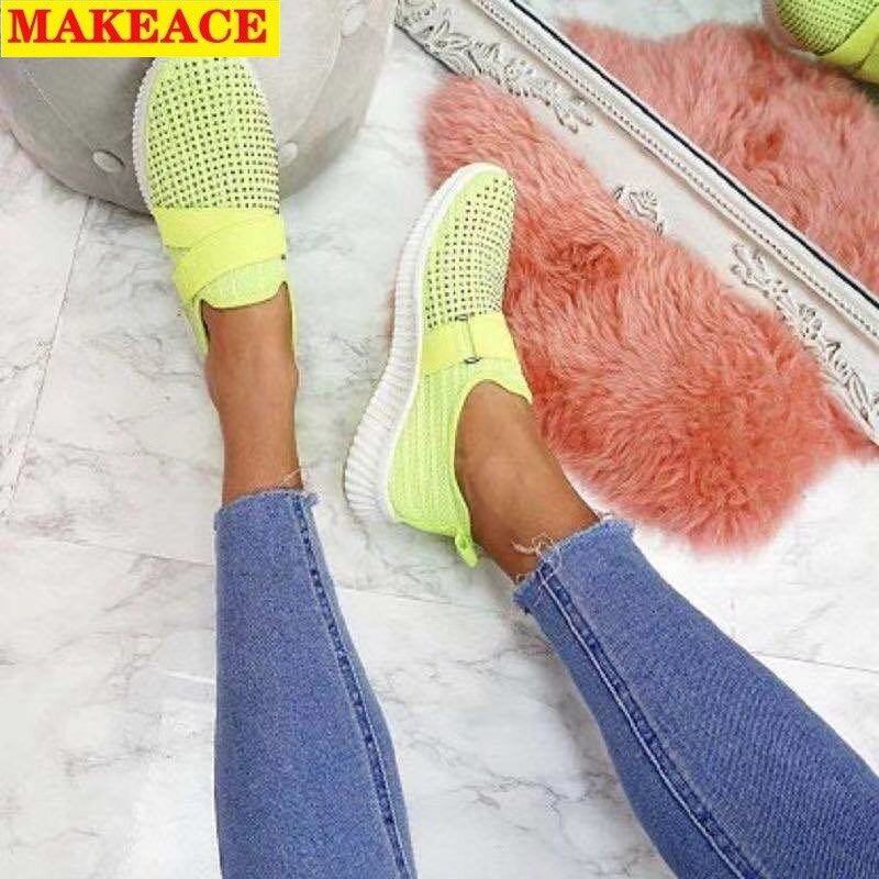 Women Shoes 2021 Women Sports Shoes Fashion Mesh Breathable Outdoor Casual Shoes Soft Sole Comfortable Running Shoes Large Size