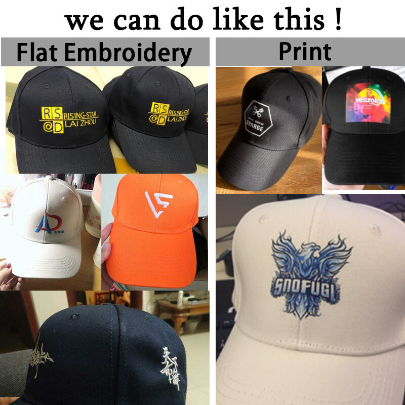 Para Hombre y Mujer Gorras de Béisbol Bordadas, Sombrero con Logotipo Personalizado, Gorra de Malla Central con Texto Impreso Bordado