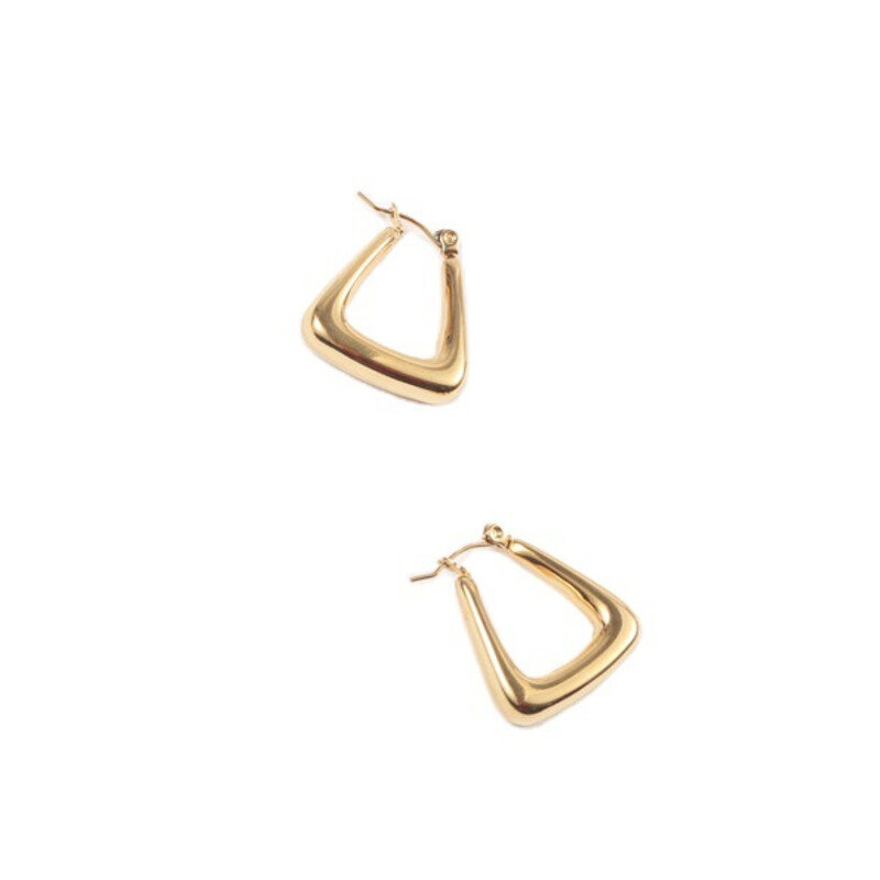 Stainless Steel Minimalist Elegant Celi Style Hollow Hoop Earrings For Womens Accessoires Jewelry Joyeria De Acero Inoxidable