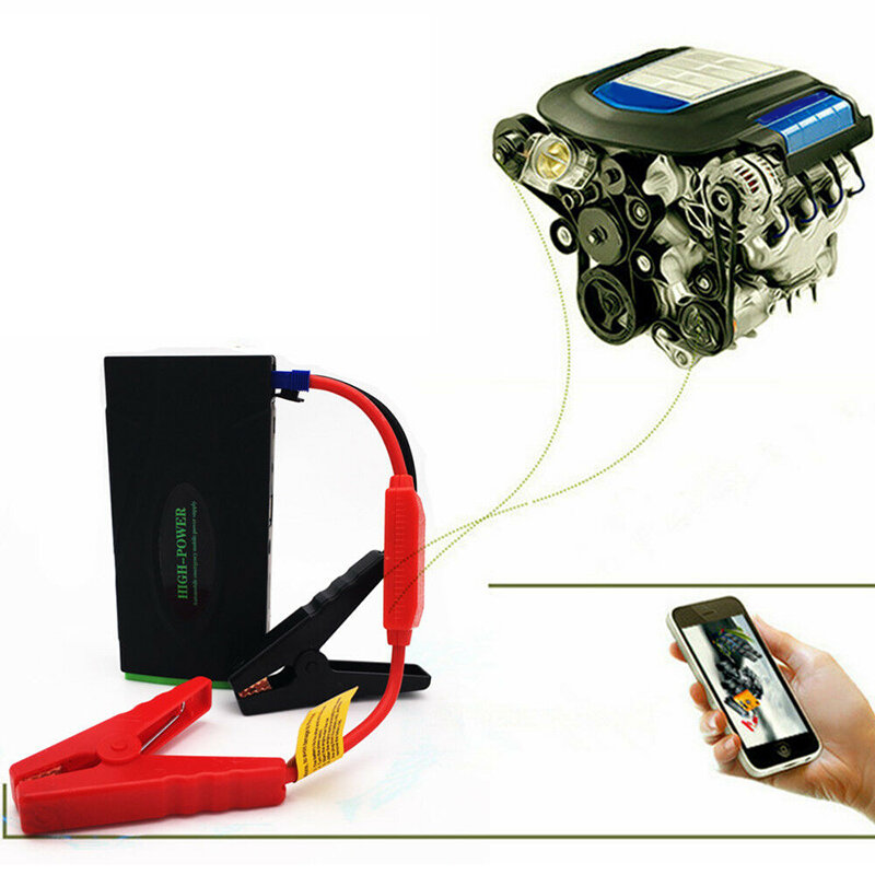 16800MAh High Power Auto Starthilfe 12V Tragbare Ausgangs Gerät Power Bank Auto Ladegerät für Auto Batterie Booster buster 2 USB