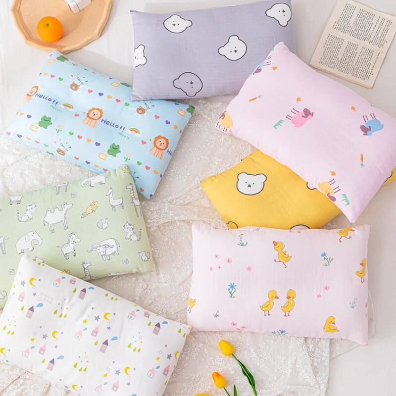 Toddler Pillowcases 100% Cotton Super Soft Cute Cotton Pattern Dinosaur Lion Envelope for Boys Girls Kids Pillow 30x50cm