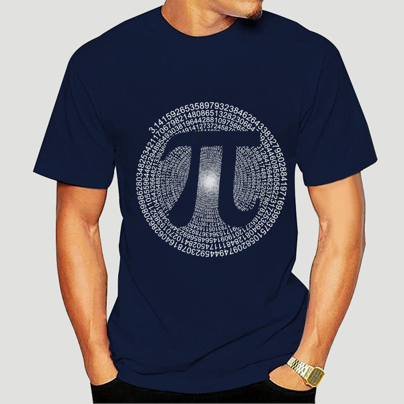 Camiseta de marca para hombre, camisa de manga corta con estampado geométrico matemático divertido, holgada, informal, con cuello redondo