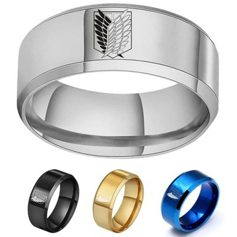 2021 moda czarny sliver pierścień ze stali nierdzewnej Cartoon Finger Rings dla kobiet mężczyzn biżuteria akcesoria christmas Fans prezenty sprzedaż