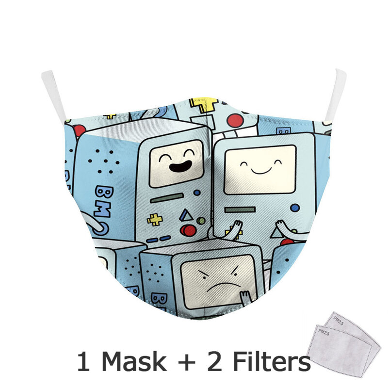 Simpatico cartone animato unicorno maschera bambini bambini maschera per adulti maschere riutilizzabili maschera per il viso copertura della bocca regolabile lavabile
