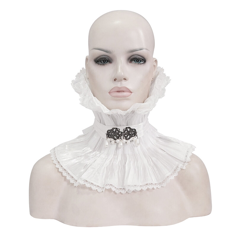 Retro Ornate High Collar Decoration Neck Ornaments Gothic Style Dark Unisex Lace Hollow Stand Collar Accessories