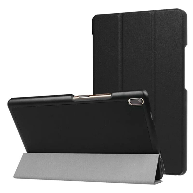 Slim Magnetische Lipat Pu Case untuk Lenovo Tab4 Tab 4 8 Plus TB-8704x TB-8704F Tablet Cover untuk Tab 4 8 Plus Case + Film Pena