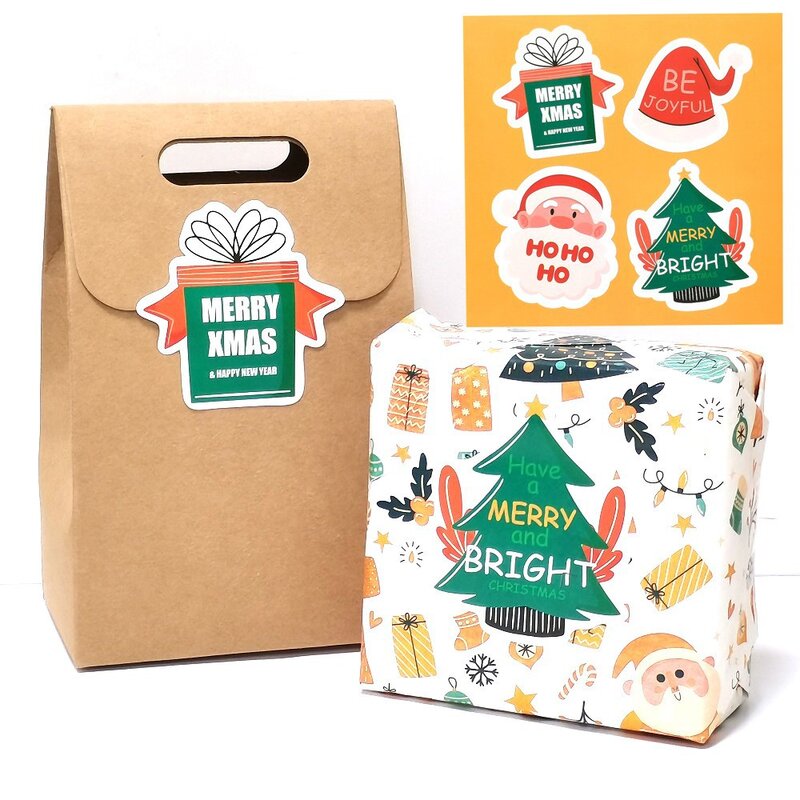 40 unids/pack de Santa de Navidad pegatinas etiquetas pegatinas para vacaciones de Navidad de negocios envío paquetes de tarjetas de regalo sobres