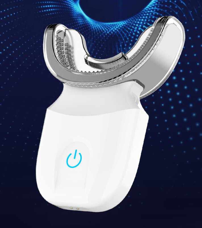 Strumento dentale a forma di U ricaricabile Sonic Clean Tooth strumento dentale a luce fredda detergente e massaggiatore per denti vibranti