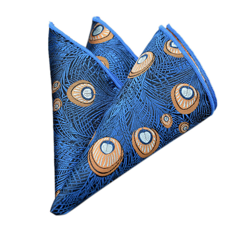 Luxury Men's Handkerchief Floral Print Polyester Business Pocket Square Towel 25*25 CM poszetka einstecktuch pañuelo bolsillo #L