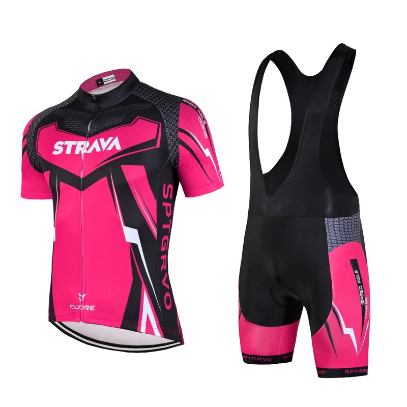 STRAVA-ropa de ciclismo para hombres y mujeres, traje de ciclista para bicicleta de montaña, uniforme de ciclismo, conjunto de traje