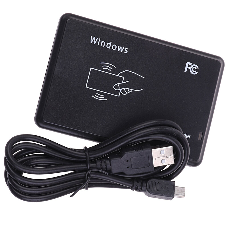 Porta usb leitor rfid em4100 tk4100 125khz id, sensor sem contato, cartão inteligente, suporte para sistema de janela/linux