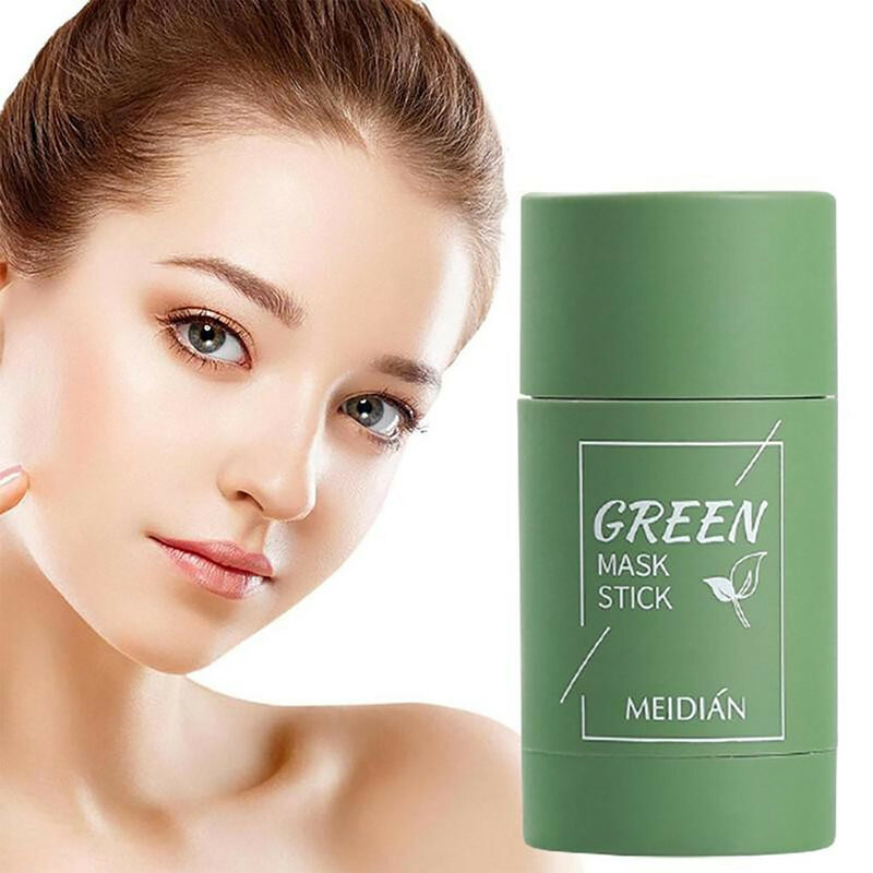 Controle de óleo de máscara de purificação de chá verde anti-acne berinjela sólida fina
