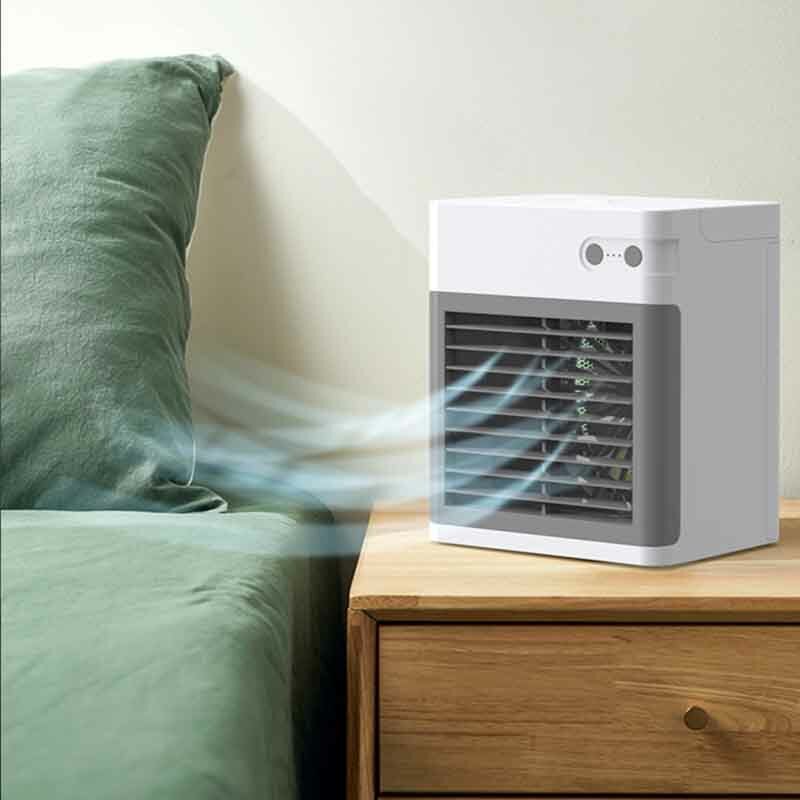 Ventilador de aire acondicionado portátil con salida de aire ajustable y salida de aire gran angular de tres velocidades y función de enfriamiento rápido