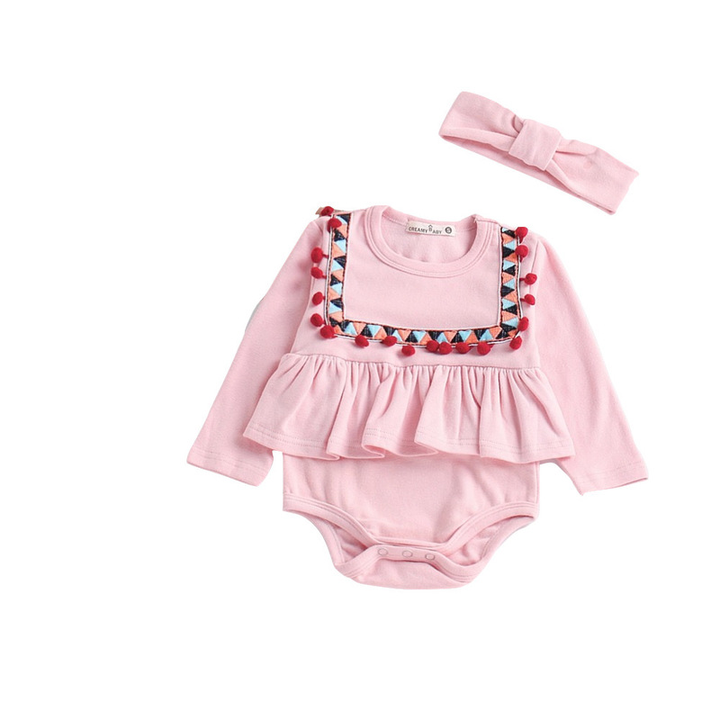 子供の春の新ベビー少年少女のための中国風の長袖快適で通気性ロンパース子供服XB59