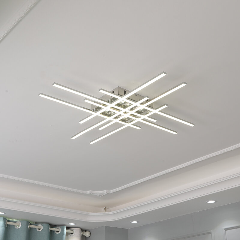 Nowoczesne oświetlenie ledowe żyrandol do salonu sypialnia restauracja kuchnia żyrandol podsufitowy chromowanie oświetlenie wewnętrzne