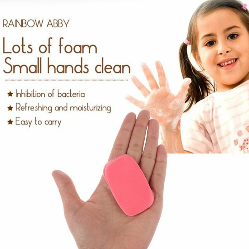 50Pcs Outdoor Travel Soap Paper Washing Hand Bath Clean Scented Slice Sheets Disposable Boxe Soap Portable Mini Paper Soap