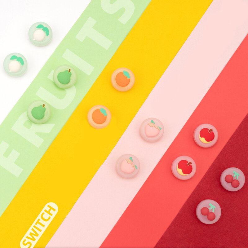 Tapa de agarre de pulgar Fruit para Nintendo Switch, funda de Joystick de Animal Crossing, carcasa de mango para Nintendo Switch, accesorios