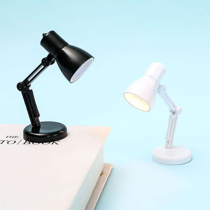 Novo exótico criativo pequeno livro quarto lâmpada pequena noite mini livro clipe lâmpada de luz quente proteção para os olhos candeeiro de mesa