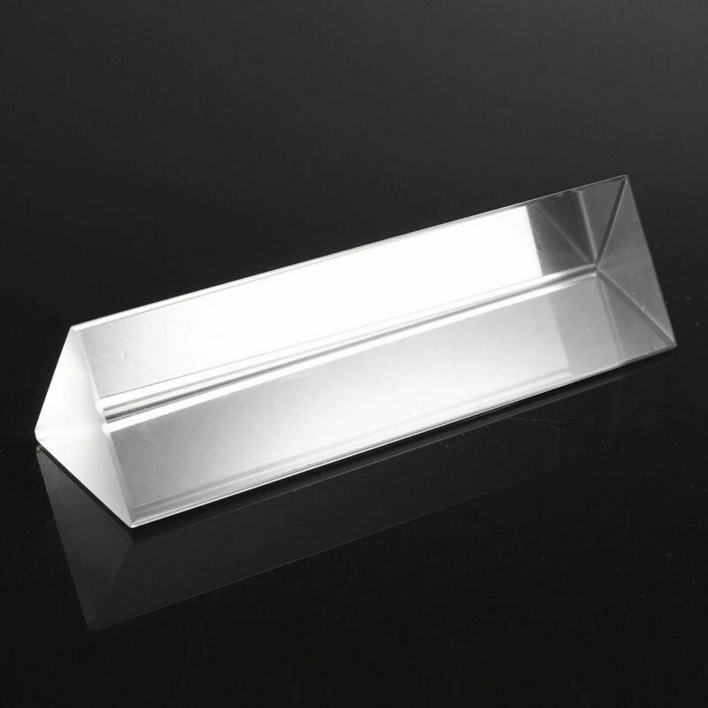 1pcs Optical Glass Triangular Prism for Teaching Light Spectrum Physics and Photo Photography Prism