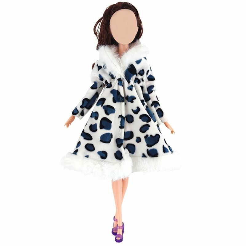 Mainan untuk Bayi Perempuan Hadiah Pakaian Aksesoris Hangat Pakaian Bulu Mantel Musim Dingin Lembut