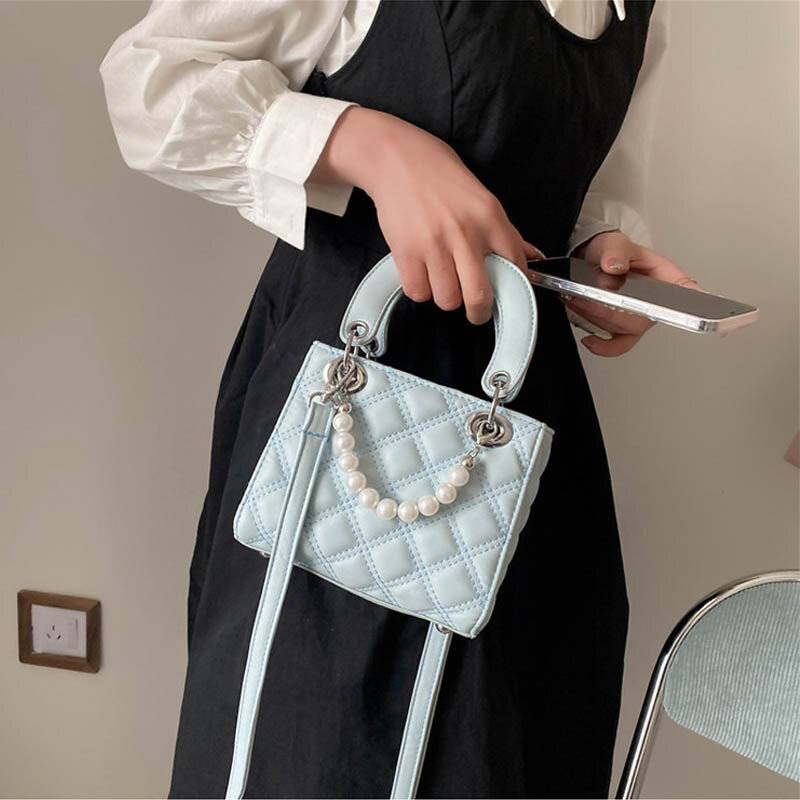 Классическая брендовая дизайнерская женская сумка-тоут с ручками, кожаная квадратная сумка-Кроссбоди, однотонная модная женская сумка на п...