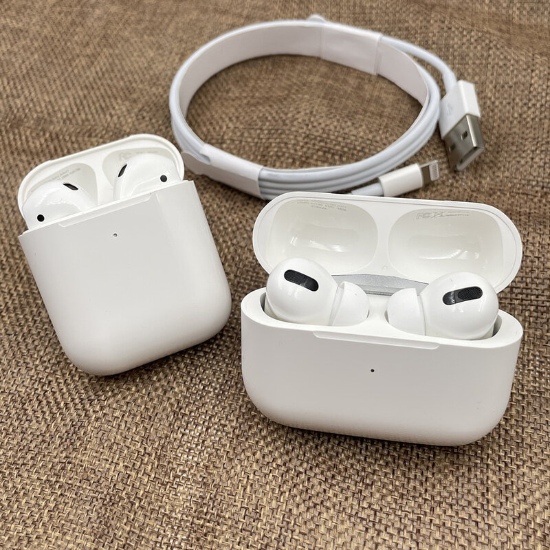 Auriculares inalámbricos airpods 2 3 Pro, audífonos TWS originales de segunda mano con Bluetooth y carga inalámbrica, 95%