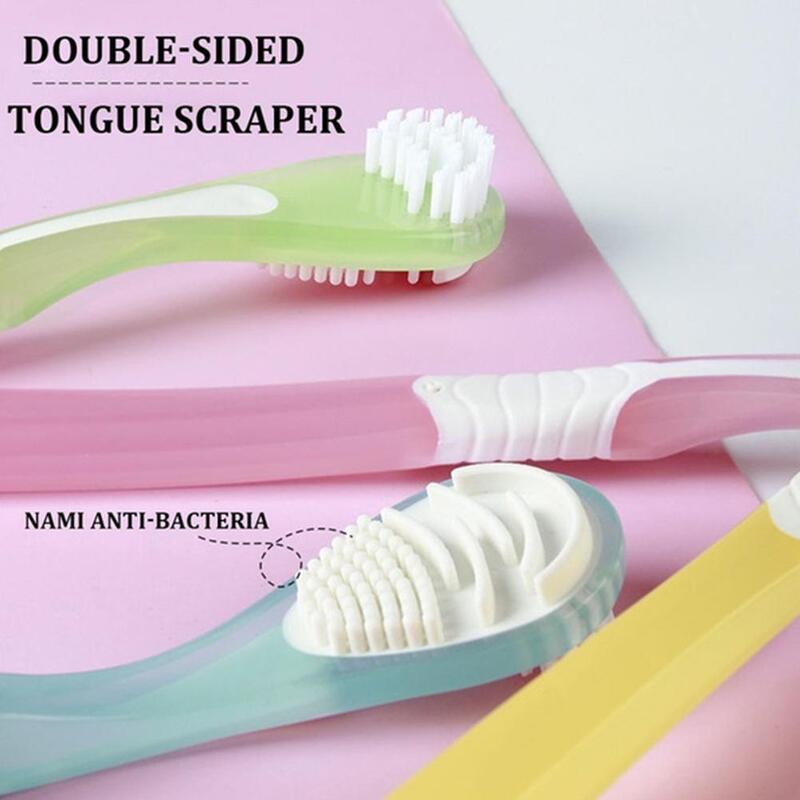 1 Piece Silicone Tongue Scraper Double Side Tongue Cleaner Brush For Tongue Cleaning Care Tool