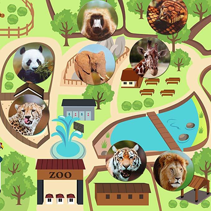 500Pcs Zoo สัตว์ Kawaii สติกเกอร์เด็กของเล่นตกแต่งสติกเกอร์โน้ตบุ๊ค Scrapbooking DIY สติกเกอร์สำหรับรถแล็ปท็อป...