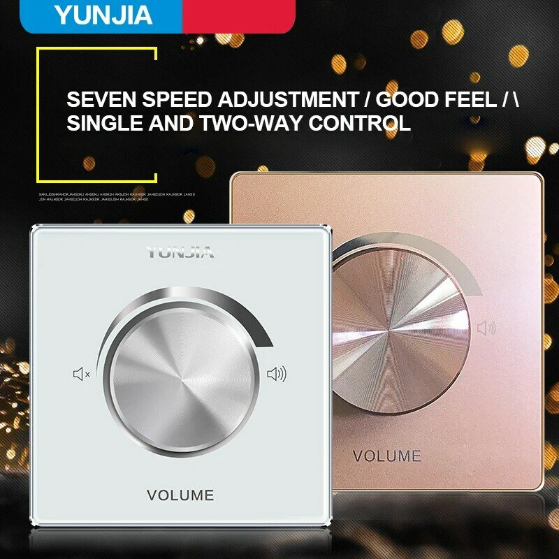 Controle de volume de resistência fixa, 0-100w, interruptor para ajuste de música, controle de sons