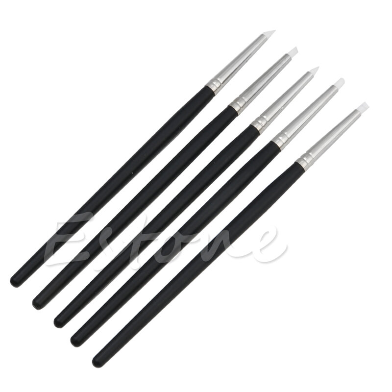 Set of 5pcs Silicone Rubber Shapers Polymer Clay Sculpting Modelling Tools