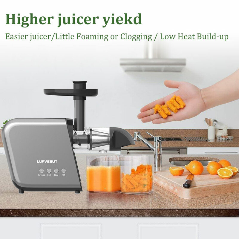 LUFVEBUT Slow Masticating Juicer Blender Vegetables And Fruits Orange Extractor High Nutrition Squeezer Slow Juicer Machine