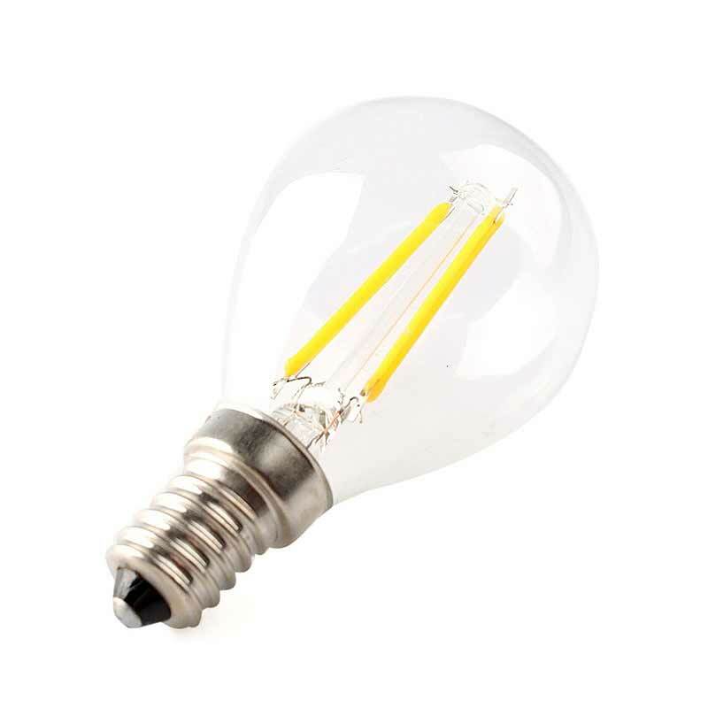에너지 절약 E14 2W LED 에디슨 필 라 멘 트 램프 220V 공 글로브 전구 G45 MD7