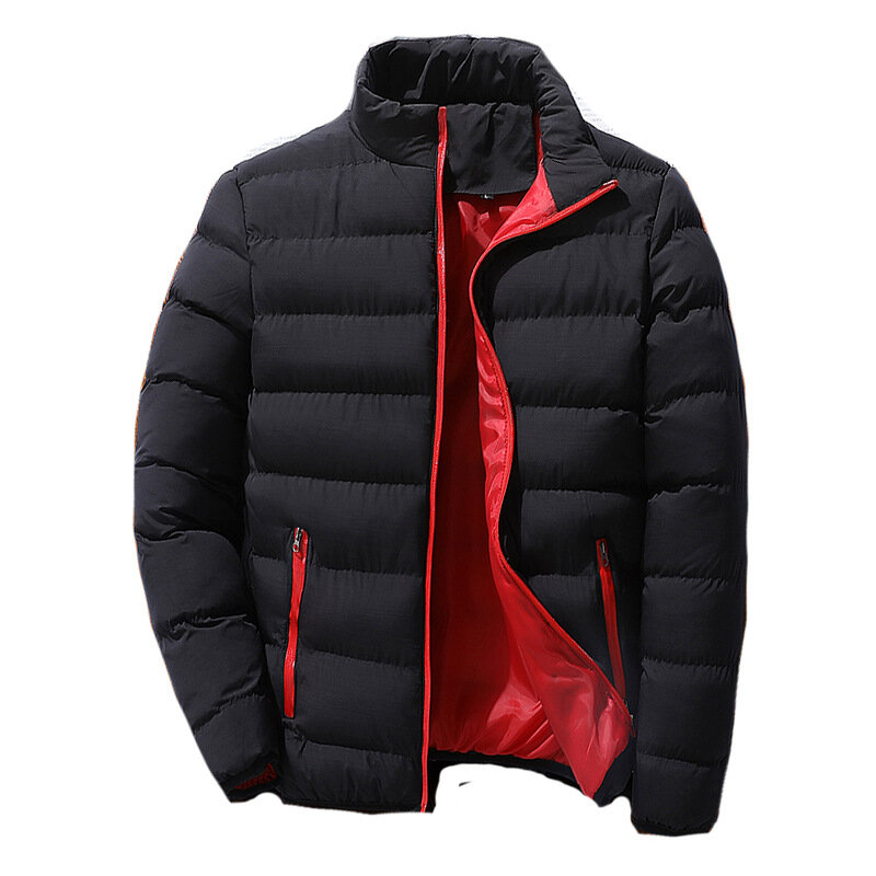 Autumn Winter Thick Sports Jackets Men's Stand-up Collar Cardigan Down Jacket Outdoor Casual Warm Male Zipper Coat Clothing