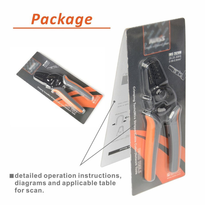 Ratcheting Wire Terminal Crimper Tool for Insulated Terminals, 0.21-3.31mm2, 24-12AWG, Heat Shrink Connectors Crimping Tool