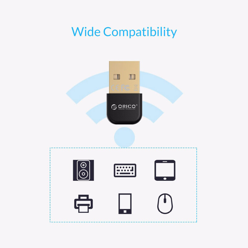 Orico-mini transmissor sem fio, usb, bluetooth, adaptador dongle compatível com 4.0 modo duplo, para windows 10, pc, computador, mouse, laptop