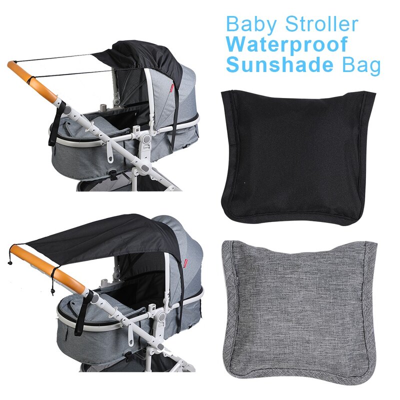 Universal capa de carrinho de bebê acessórios sol sombra viseira proteção uv à prova dwaterproof água do dossel para crianças bebê crianças carro