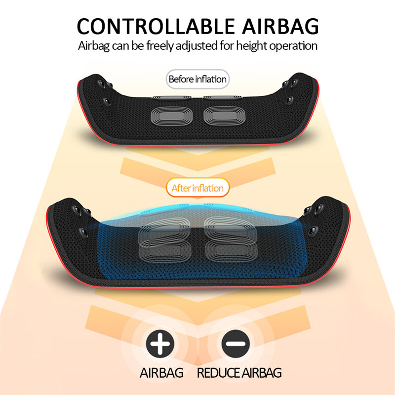 อุปกรณ์นวดกลับบรรเทาปวดเอวไฟฟ้านวด Lumbar Traction อุปกรณ์พองร้อนการบีบอัดเอวกระดูกสันหลังสนับสนุ...