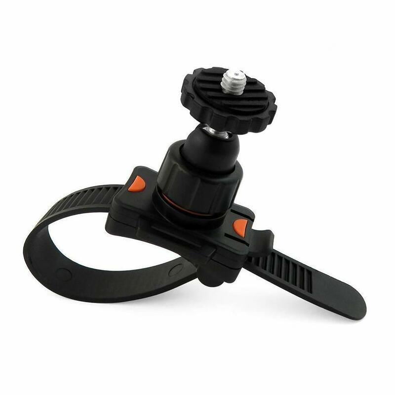 Soporte de montaje de cinturón de bicicleta ajustable para Gopro Hero 8, 7, 6, 5, 4, 3 + 3, soporte de Clip negro, abrazadera de barra de rodillo, montaje con cremallera para Xaomi yi 4K