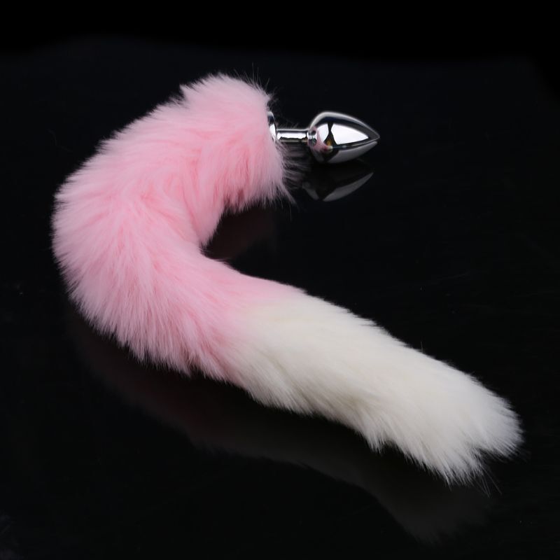 Pink Fluffy Faux Tail & Cat Ears Headband Charms Role Play Costume Party Masquerade Cosplay Prop Adult Sex Toy