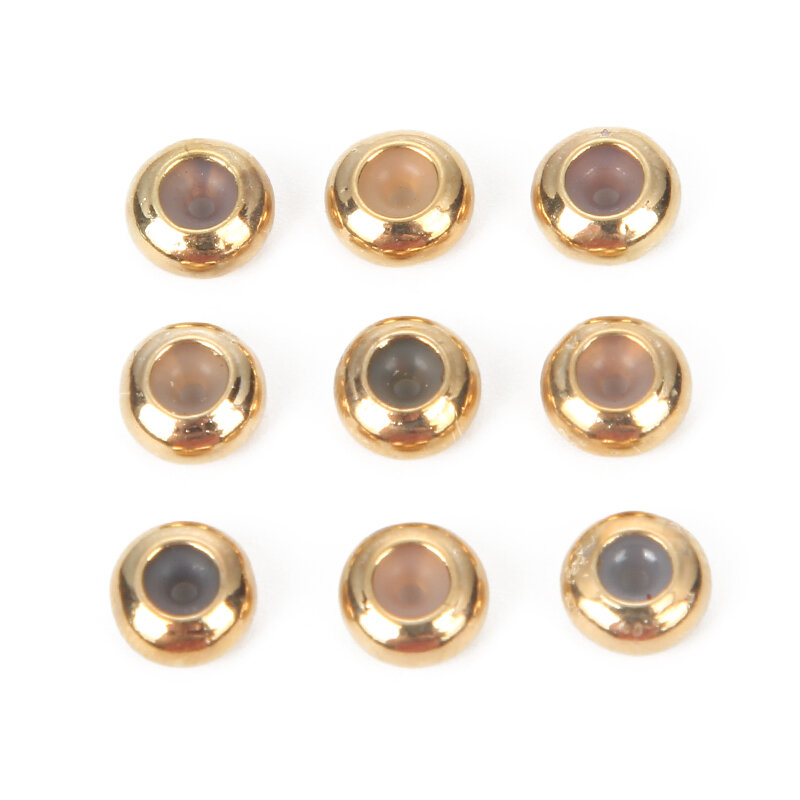 20pcs Copper Silicone Beads Ball Crimp End Beads For Jewelry Making DIY Stopper Spacer Beads Bracelet Accessories Hole 1/2/3mm