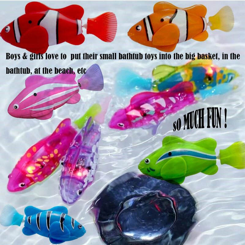 Peixe eletrônico ativado a bateria, brinquedo alimentado por peixe para crianças, presente multicolorido