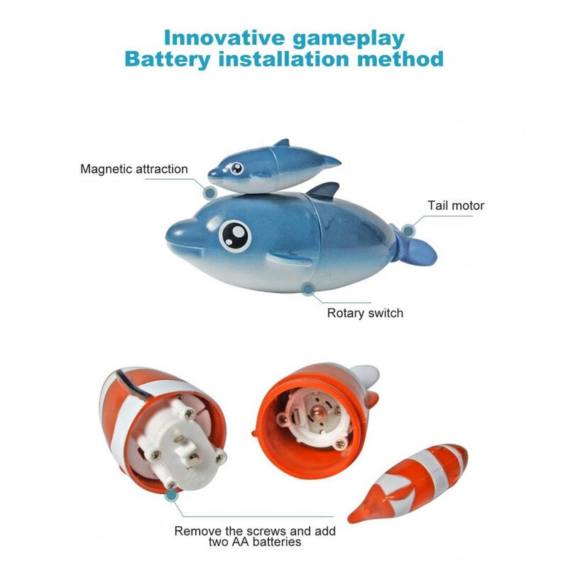 Mainan Mandi Inovatif Model Lumba-lumba Praktis Mainan Mandi Pancuran Air Semprot Permukaan Halus Realistis Kreatif untuk Hiburan