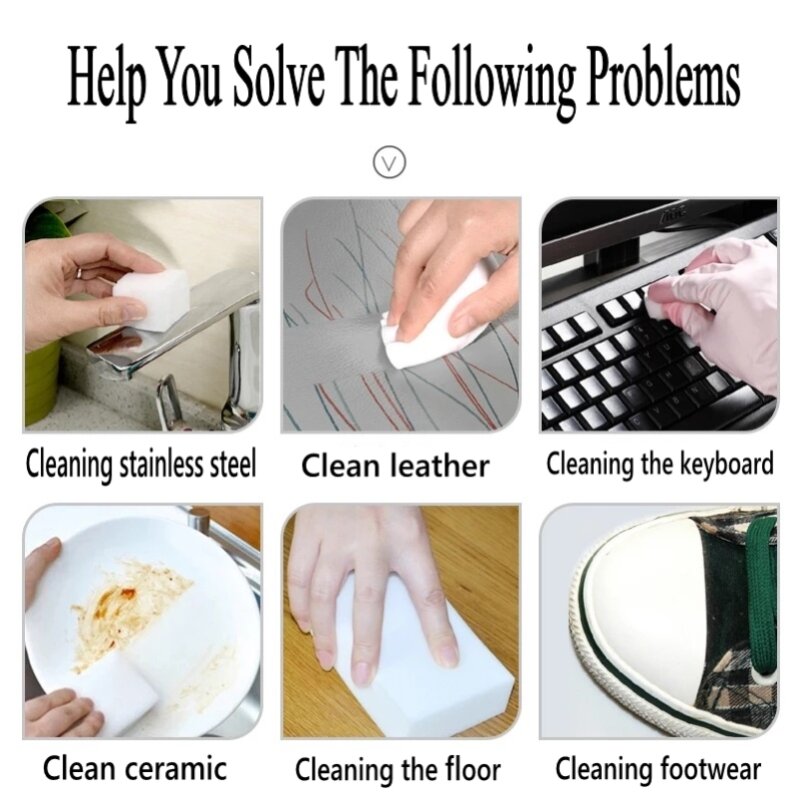 Melamina spugna gomma magica detergente per la casa pulizia ufficio bagno utensili da cucina ad alta densità articoli in spugna miracolosa all'ingrosso