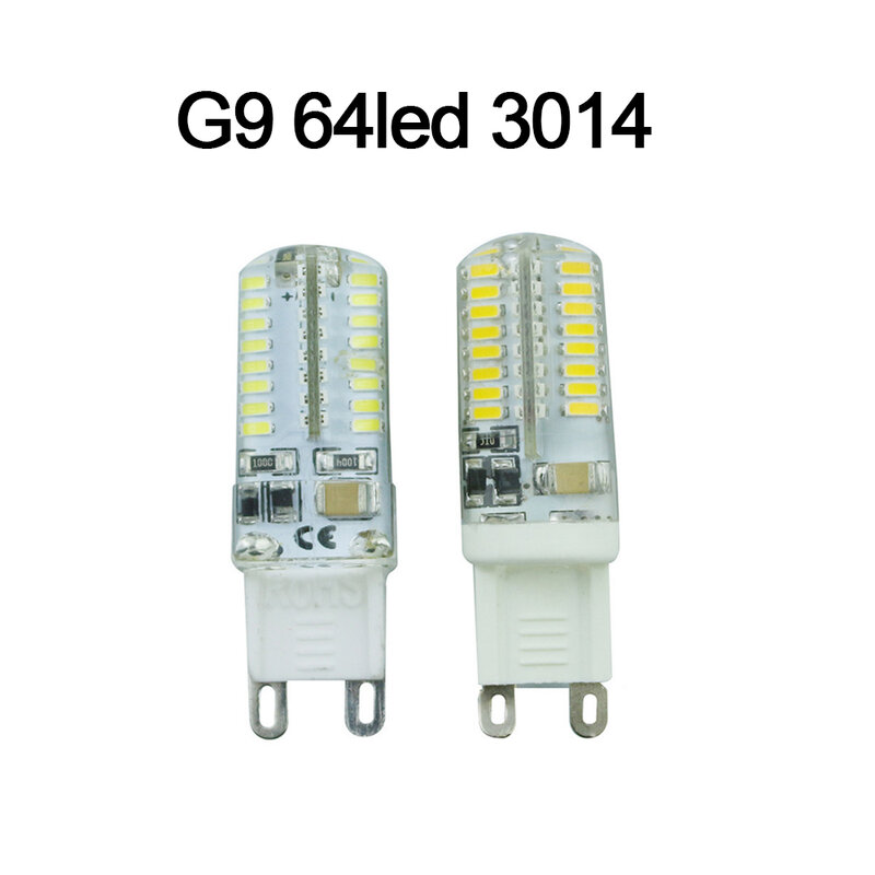 3 w/5 w g9 led milho lâmpada smd3014 64 leds/104 leds lâmpada lustre lampada led luz substituir lâmpada halógena ac 110 v 220 v