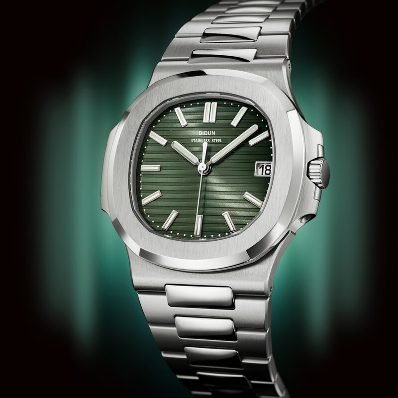 DIDUN New Watch Mens Top Brand Luxury Stainless Steel Japan Quartz Watch Chronograph Male Clock Shockproof Waterproof Wristwatch