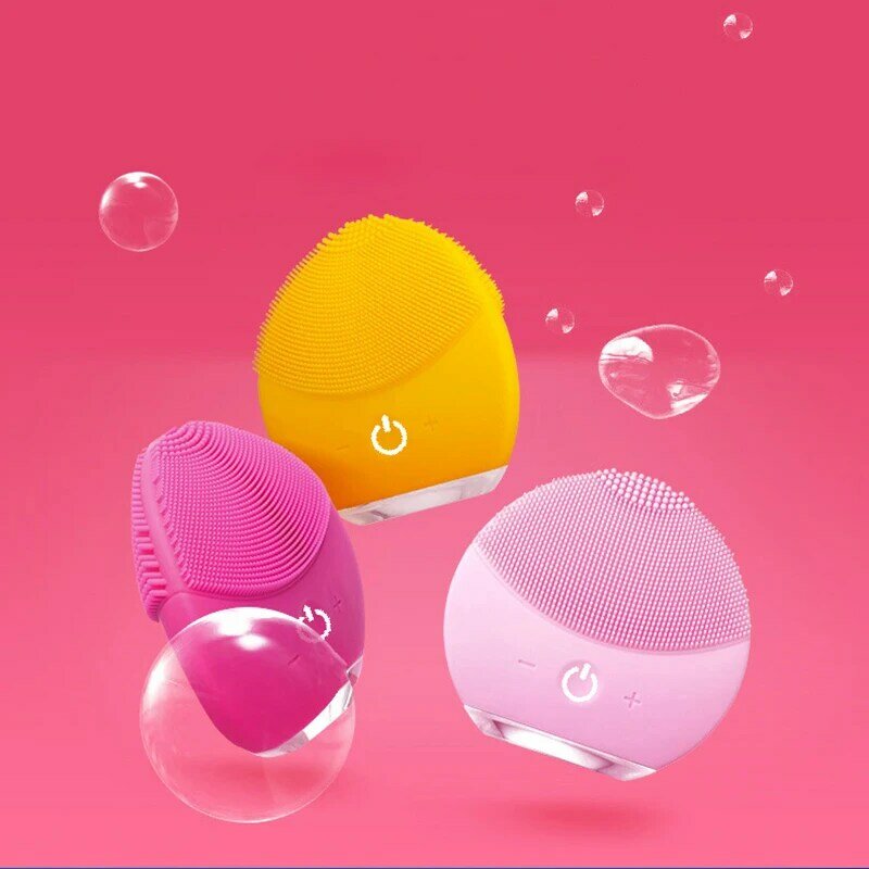 Electric Face Cleansing Brush  Skin Care Machine  Waterproof Silicone Brush Facial Cleansing Brush Washer Blackhead