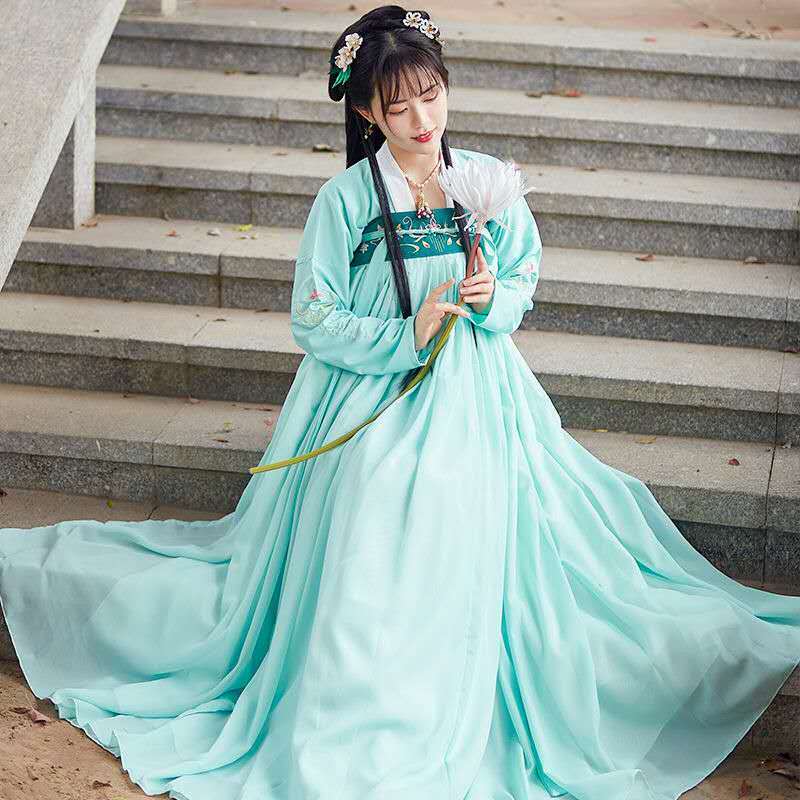 Chinese Dance Costumes Qing Dynasty Costume Chinese Hanfu Traditional Chinese Clothing for Women Tang Dynasty Dress Girls