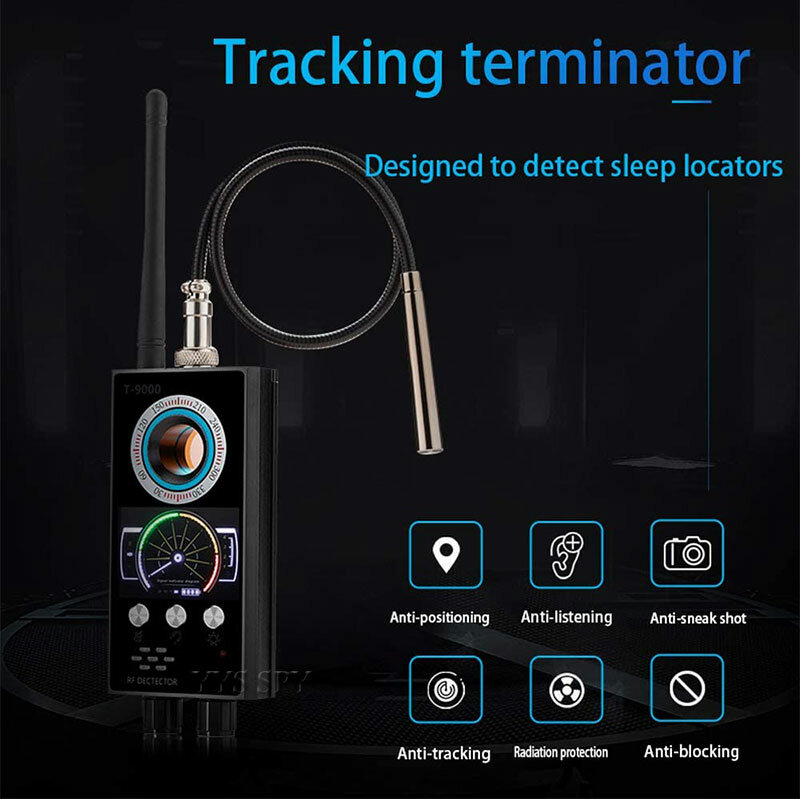 IR Laser RF Detektor T9000 Anti Spy Cam Versteckte Kamera Scanner WiFi Signal GPS GSM Radio Telefon Tracker Finder Private sicherheit