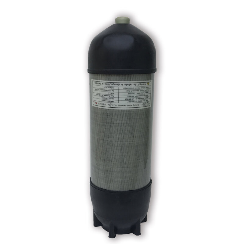 Acecare-cilindro de Gas de fibra de carbono para buceo, tanque de aire comprimido, Rifle, Pcp, válvula Condor M18 x 1,5, 9L, CE, Pcp, HPA, 4500psi