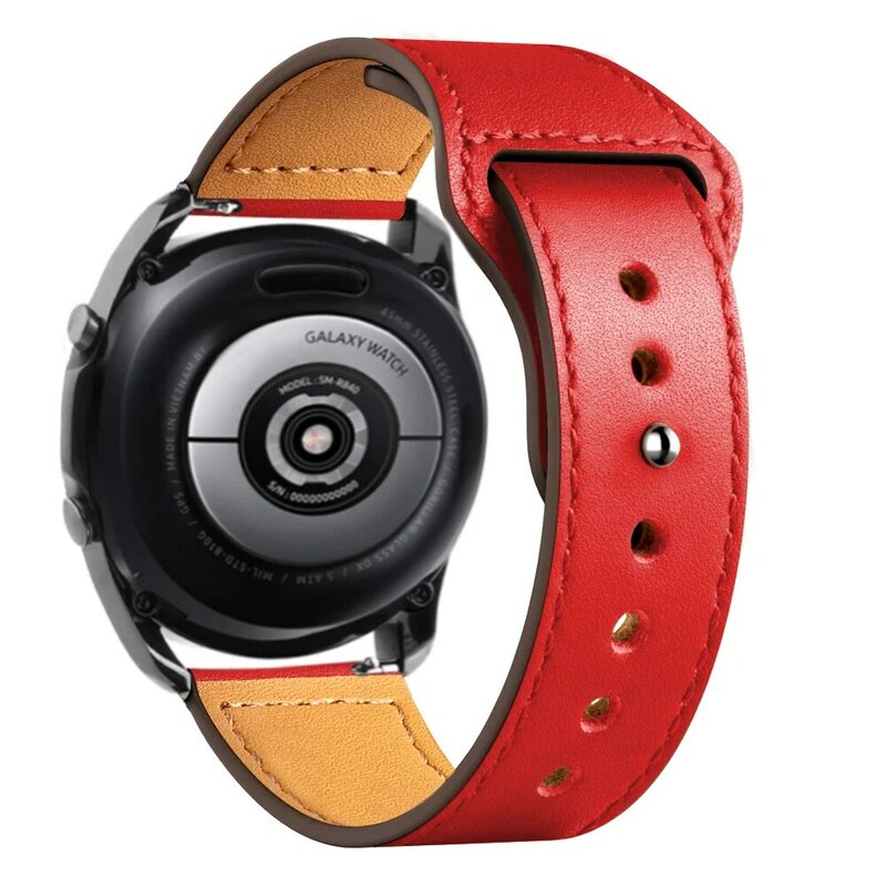 Correa de cuero para Samsung Galaxy watch 4/Classic 44mm Active 2, pulsera para Huawei GT/2/Pro Galaxy 3, 45mm/42mm/46mm, 20mm, 22mm